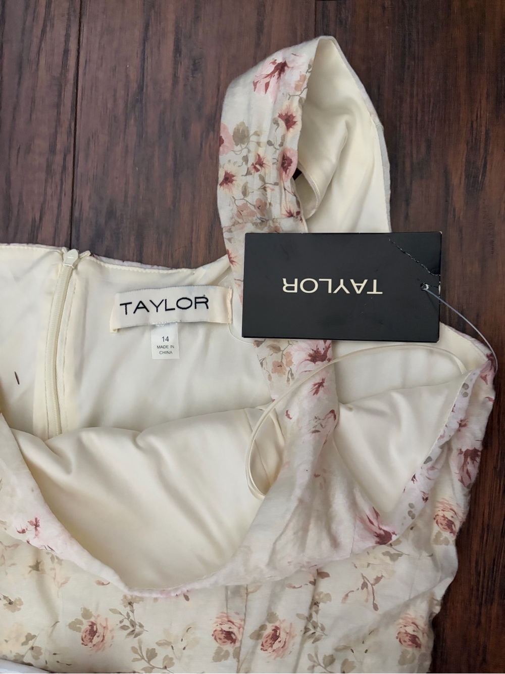 Taylor Cream Maxi Skirt with Pink Floral Print - Picture 11 of 13